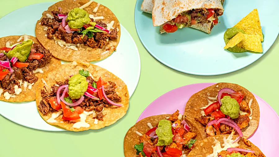 Tacos a burrito zblízka
