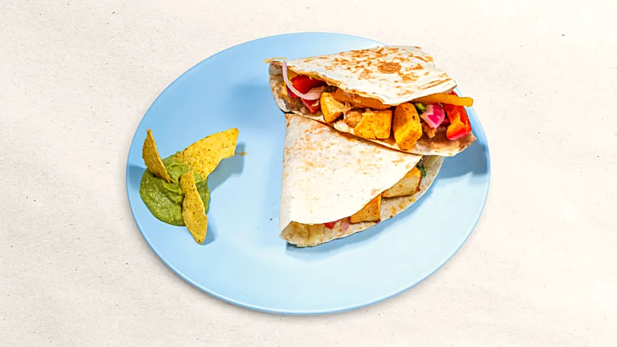 Quesadilla s tofu fajitas
